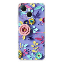 Чохли з квітами для TECNO Spark 40C (VPrint) (Дизайн квітів)