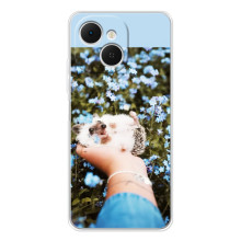 Чехлы с изображением разных животных для TECNO Spark 40C (Ежик на руках)