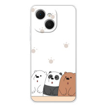 Чехлы с изображением разных животных для TECNO Spark 40C (Удивленные медвеженки)