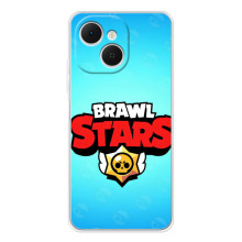 Чехлы Brawl Stars для TECNO Spark 40C (AlphaPrint) – Лого Бравл Старс