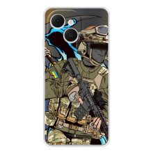 Чехлы с картинкой ЗСУ для TECNO Spark 40C (AlphaPrint) (Воин ВСУ)