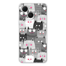 Чехлы с Котиками для TECNO Spark 40C (VPrint) (Рисованные котики)