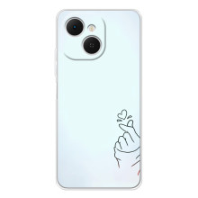 Чехлы (Знак сердечка) на TECNO Spark 40C – Сердце на голубом