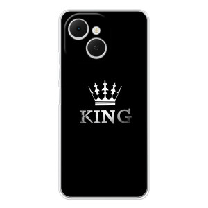 Чехол (Корона на чёрном фоне) для ТЕКНО Спарк 40С – KING