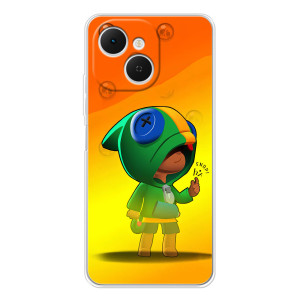 Чехол Бравл Старс для TECNO Spark 40C – LEON в кофте