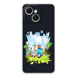 Чехол Майнкрафт на TECNO Spark 40C (AlphaPrint) Minecraft