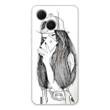 Чехол с печатью для TECNO Spark 40C - (Мода) (AlphaPrint) (Фото девочки)