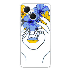 Чехол на TECNO Spark 40C Украинский дизайн – Украинка на всю голову