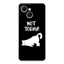 Бампер з зображенням Котиків для ТЕКНО Спарк 40С (Not Today)