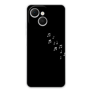 Чохол з картинками на чорному фоні для TECNO Spark 40C – Ноти