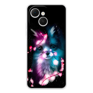 Чехол с Лисичкой для TECNO Spark 40C – Черная Лиса
