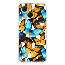 Чохол з принтом для ТЕКНО Спарк 40С - (Прикольні) (AlphaPrint) (Яскраві метелики)