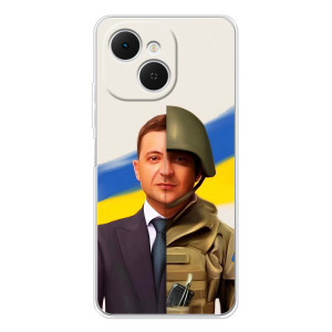 Чехол для TECNO Spark 40C (AlphaPrint - с принтом Зеленского)