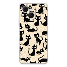 Чехол с рисунком кот на TECNO Spark 40C (Черные коты)