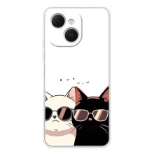Чехол с рисунком кот на TECNO Spark 40C (Коты в очках)