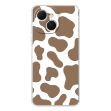 Чохол з принтом корови на ТЕКНО Спарк 40С (Коричневий принт)