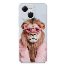 Чохол з принтом стильні тварини для ТЕКНО Спарк 40С (Лев в окулярах)