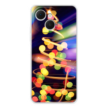 Новогодние Чехлы для Телефон можно записать как: ТЕКНО Спарк 40С. (VPrint) (Елка с гирлянд)