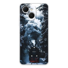 Новогодние, Праздничные Чехлы для TECNO Spark 40C - 2024 год – Зимний поезд