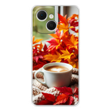 Чехол с уникальным дизайном «Осень с кофе» для TECNO Spark 40C