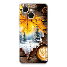 Чехол с уникальным дизайном «Осень с кофе» для TECNO Spark 40C – Осенне-зимнее кофе