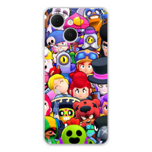 Силіконовый Чохол на TECNO Spark 40C з картинкою Brawl Stars – Персонажі