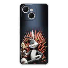 Популярные Чехлы с картинками для Телефон можно записать как: ТЕКНО Спарк 40С. – Король Кролик