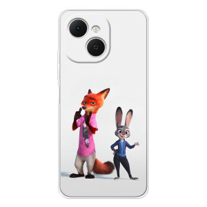 Силиконовый чехол с принтом Зоотрополіс для TECNO Spark 40C – Джуди и Ник
