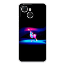 Силиконовый бампер с картинкой животных для TECNO Spark 40C (Яркий олень)