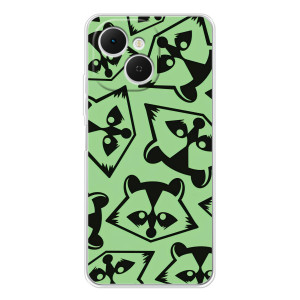 Силіконовий Чохол з Энотами  на TECNO Spark 40C – Мордочки Єнота