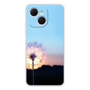 Силиконовый Чехол с одуванчиками на TECNO Spark 40C – Закат с одуванчиком