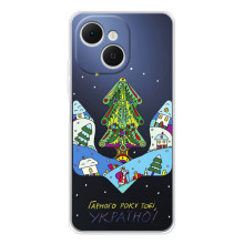 Зимние Чехлы для Телефон можно записать как: ТЕКНО Спарк 40С. - прозрачный фон