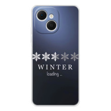 Зимние Чехлы для Телефон можно записать как: ТЕКНО Спарк 40С. - прозрачный фон – Winter loading