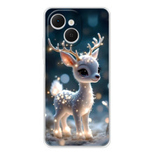 Яркий чехол для TECNO Spark 40C с Зимними Оленятами – Блистающий оленёнок