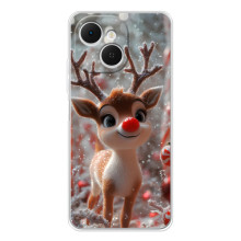 Яркий чехол для TECNO Spark 40C с Зимними Оленятами