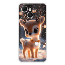 Яркий чехол для TECNO Spark 40C с Зимними Оленятами – Оленёнок