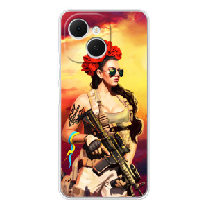 ЗСУ Чохли (TPU) для TECNO Spark 40C – Жінка солдат