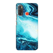 Мраморный чехол на TECNO Spark 5 Pro (VPrint) (Голубой мрамор)
