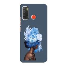 Чехлы (ART) Цветы на TECNO Spark 5 (VPrint) (Цветы на голове)