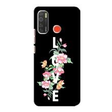 Чехлы для любимой на Техно Спарк 5 (VPrint) (Цветы LOVE)