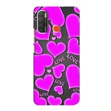 Чехлы для любимой на Техно Спарк 5 (VPrint) (Pink hearts)