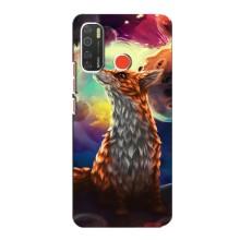 Чехлы с картинкой Лисички для TECNO Spark 5 (VPrint) (Лисица в космосе)