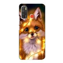 Чехлы с картинкой Лисички для TECNO Spark 5 (VPrint) (Лисичка в гирляндах)