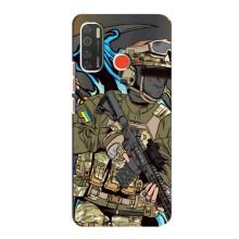 Чехлы с картинкой ЗСУ для TECNO Spark 5 (AlphaPrint) (Воин ВСУ)