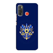 Чохли для TECNO Spark 5 Укр. Символіка (AlphaPrint) (Квітковий Герб)