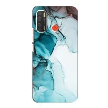 Чехол для Техно Спарк 5 - с принтом (Дизайнерские) (AlphaPrint) (Бирюзовый мрамор)