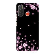 Чехол для Техно Спарк 5 - с принтом (Дизайнерские) (AlphaPrint) (Цветочки маленькие)