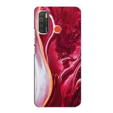 Чехол для Техно Спарк 5 - с принтом (Дизайнерские) (AlphaPrint) (Мрамор красный)