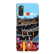 Чехол Майнкрафт на TECNO Spark 5 (AlphaPrint) Minecraft (фон Minecraft)