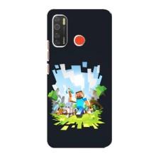Чехол Майнкрафт на TECNO Spark 5 (AlphaPrint) Minecraft (персонажи Minecraft)